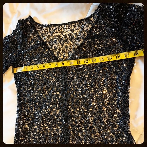 SEQUINED CROCHETED SHEATH DRESS - Picture 4 of 4